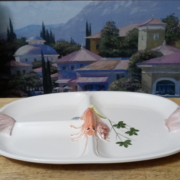 Rare Lord&Taylor Platter Oval Japanese Vintage Seafood Serving Porcelain Platter - Picture 4 of 16